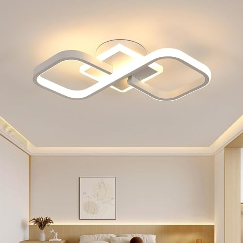 Comely Plafonnier LED 36 W 4000 lm - Blanc - Plafonnier LED Moderne pour Salon, Chambre à Coucher, Balcon, blanc Chaud 3000K