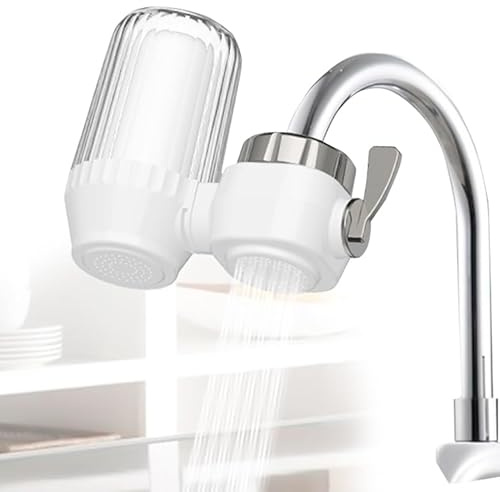 Wasserhahn Filter für Trinkwasser - Kalkfilter Tap Water Filter zur Entfernung von Chlor, Schwermetalle und Schlechten Geschmack