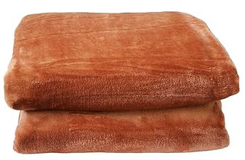 Oekotex zertifizierte 360gsm Kuscheldecke Wohndecke 150x200 warme Sofadecke überwurfdecke Campingdecke Tagesdecken (Orange)