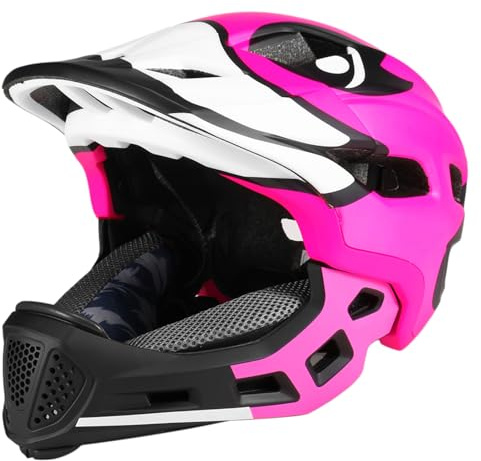 Casco integrale per bambini Kavolet con protezione del mento rimovibile, casco integrale per bambini a viso pieno MTB BMX, casco sportivo di sicurezza per bicicletta, skateboard, pattinaggio su