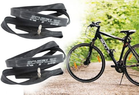 2X Fahrradschlauch Schwalbe 26 x 1,50-1,75 Zoll ETRTO 32/47-559-597 Französisches Sclaverand Ventil Presta SV 40mm