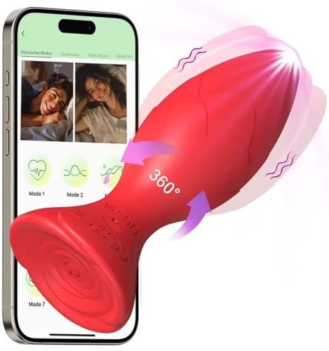 Qhysin Analvibratoren Analplug für Mann mit 9 Rotationmodi+9 Vibrationsmodi Prostata Stimulation Männer Buttplug Analvibrator mit APP Anal Plug Vibrator Dildo Sex Spielzeug für Frauen Paare Anfänger