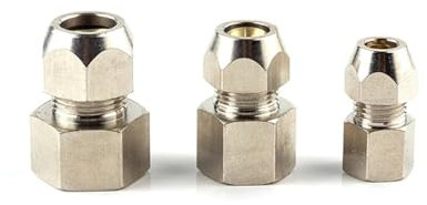 1pc Ring Lock oil Tube Compression Ferrule Tube Compression Fitting Connector tube 4-12mm Female Thread 1/8 1/4 3/8 1/2 BS EKFBQBGW(Tube OD 10mm,1/2)