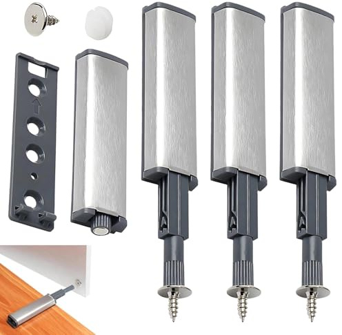 4 Stück Drucktüröffner Push, Push to Open Türöffner, Türöffner Schranktür Dämpfer für Schubladen, Kabinen Öffner.