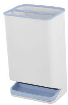 Portaombrelli Staccabile Base Antiribaltamento e Raccoglitore Acqua | Plastica Bianca, 6 Posti, Fondo Removibile Antigoccia, per Ombrelli Lunghi e Pieghevoli, Stile Minimalista