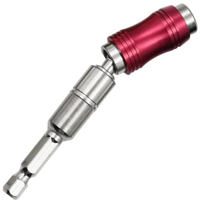 EXHUMKY Supporto Magnetico per Punte Trapano con Snodo Pivotante per Angoli Stretti Adattatore Esagonale con Bloccaggio Rapido Compatibile Inserti Monofaccia per Trapano e Avvitatore