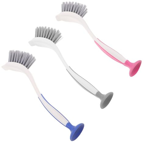 3 Piece Kitchen Cleaning Brush Set with Long Handle and PP