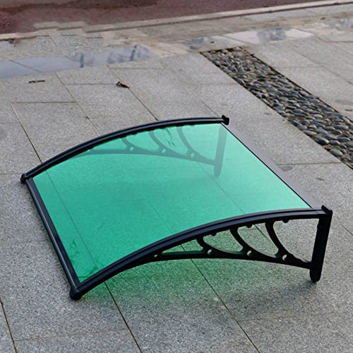 Tenda da sole impermeabile per portico verde, per porta d'ingresso e patio, design moderno ad arco, perfetta per giardino, balcone, negozio e bar