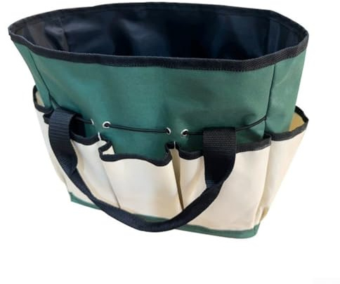 Borsa porta attrezzi da giardino con 6 tasche, realizzata in tessuto Oxford 600D, design bilanciato per trasportare utensili manuali essenziali durante il lavoro all'aperto
