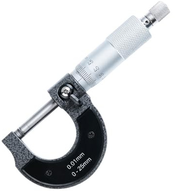 Juego de micrómetros, Micrómetro de precisión 0 a 25 mm, calibre métrico exterior,001, herramienta medición micrométrica, micrómetro externo, calibradores micrométricos para bricolaje/hogar(25-50mm)