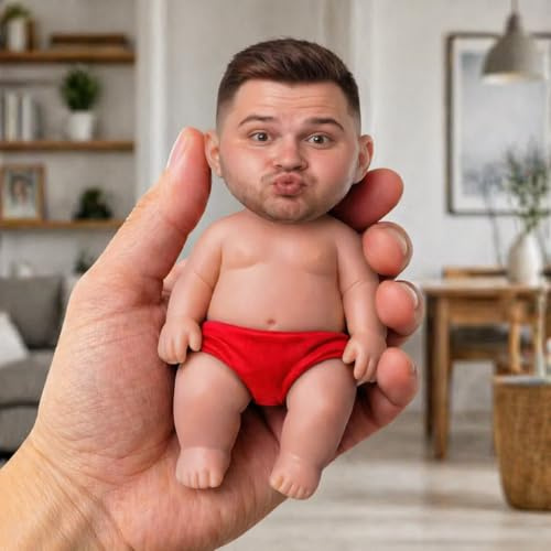 Personalisierte Anti Stress Squishy mit Eigenem Gesicht, Squishy Antistress Puppe, Lustig Stressball für Erwachsene, Lustiges Anti-Stress Geschenk für Kollegen, Familie, Freunde