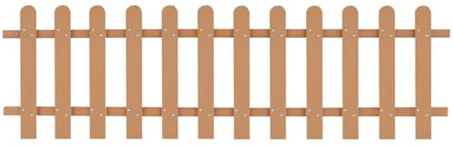 WPC-Lattenzaun 200x60 cm Braun, Lattenzaun für Garten & Terrasse
