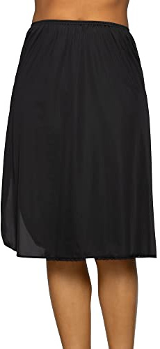 Vanity Fair Womens Anti-static Nylon For Under Dresses Half Slip, 26 Length - Black, X-Large US