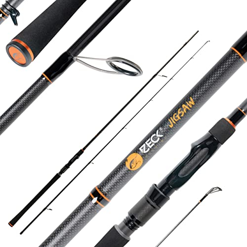 Zeck Jigsaw 2,40m 40g - Spinnrute zum Jiggen auf Zander, Jigrute zum Zanderangeln, Raubfischrute zum Spinnfischen, Zanderrute