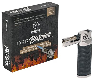 Moesta BBQ 19226 – The Burner, stormtändare för hög värme – gaständare för grill, kol eller cigarrer
