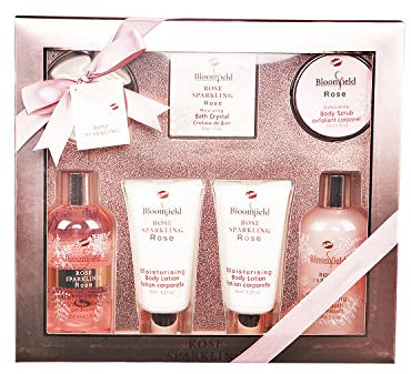 GLOSS ! Cofanetto da bagno ROSE – Prodotti benessere – Cofanetto regalo originale per donna, compleanno, festa della mamma, Natale, San Valentino - BOX