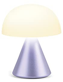 Lexon MINA Mini Lampe Champignon sans fil rechargeable, lampe LED à poser ou de chevet, à variateur d'intensité, jusqu'à 12h d'autonomie - Mauve