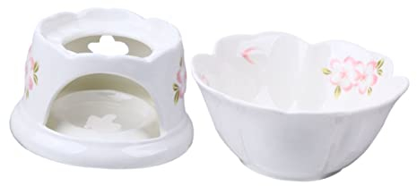UPKOCH 1set Ceramic Chocolate and Cheese Melting Pot Elegant Fondue for Household Use for Melting Chocolate Cheese and More Sturdy Design Fine Craftsmanship