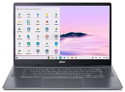 Acer Chromebook Plus 515 (CB515-2HT-39N3) Laptop | 15,6 FHD Touch-Display | Intel Core i3-1215U | 8 GB RAM | 256 GB SSD | Intel UHD Graphics | Google ChromeOS | AI-Features | grau