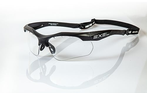 Exel Floorball/Unihockey Schutzbrille Intense Eyeguard, für Jugend und Erwachsene, IFF geprüft, mit Nackenband und Brillenputztuch