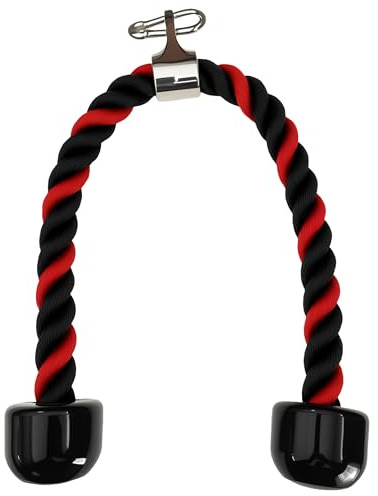 Rivotrance Nylon Trizepsseil Kabelaufsätze Trizeps Griff Gedrehtes Trizeps Seil trizeps zum herunterziehen mit rutschfesten Griffen Vielseitiges, Bizeps, Trizeps, Fitnessstudio oder Home Gym