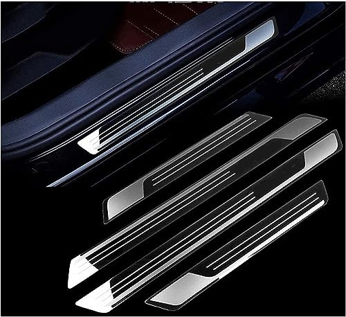 LANAZU 4 pièces Seuil de Porte de Voiture pour VW Golf 7 2015-2019, Garnitures De Seuil PortièRe Voiture Acier Inoxydable Protection de Seuil de Porte