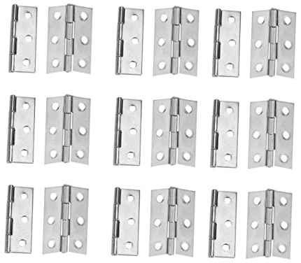 Edelstahl Türscharniere 20 Stück Pack, 3 Zoll, für Möbel | Silber, Aufschraubscharniere für Küchentüren, Leiser Lauf und Sanftes Schließen