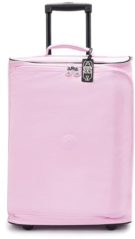 Kipling TEAGAN C Extra kleine Reisetasche mit Rollen in Kabinengröße, Carry On, Blooming Pink (Rosa)