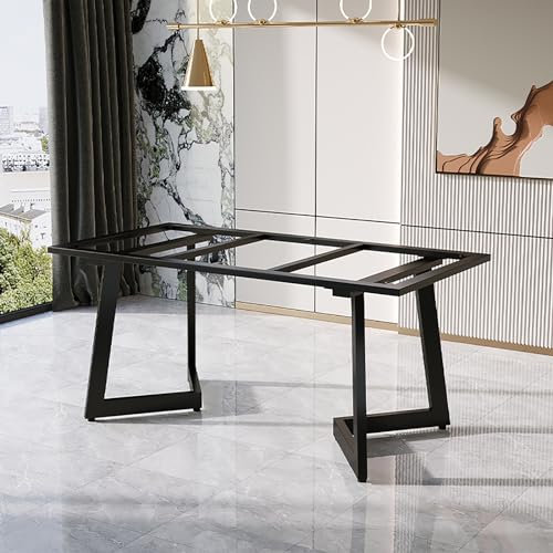 AKOGG Tischbein Metall,Industrial Tischgestell Tischkufen,Möbelfüße Aus Stahl,Tischbeine Für DIY Sitzbank,Esstische,Schreibtisch,Bürotische,Couchtisch,Mit Schrauben & Bodenschoner,Schwarz/Gold (Color