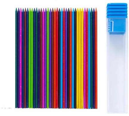 36 Stück/Box, 2,0 mm, bunte Bleistiftminen, 2B-Nachfüllungen, 12 Farben, Kawaii-Bleistifte zum Schreiben, Skizzieren, Kunst, Malen, Kinder, Mädchen, Schulbedarf, koreanisches Schreibwaren, 4 Stück