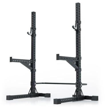 Atletica R7 Squat Rack, Freistehend 195 cm | Für niedrige Räume geeignet, Spotter Arme inkl., Sandwich J-Hooks inkl., Gummifüße inkl.