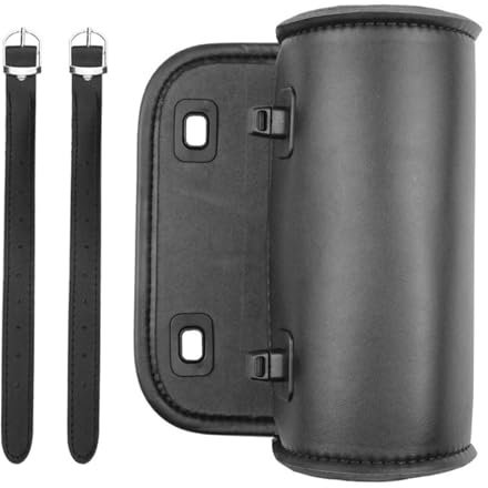 Generisch Motorrad-Werkzeugtasche, Motorrad-Gabeltasche, wasserdichte Motorrad-Gabeltasche aus PU-Leder, Satteltasche Vordergabel Lenker Aufbewahrungstasche für Motorrad