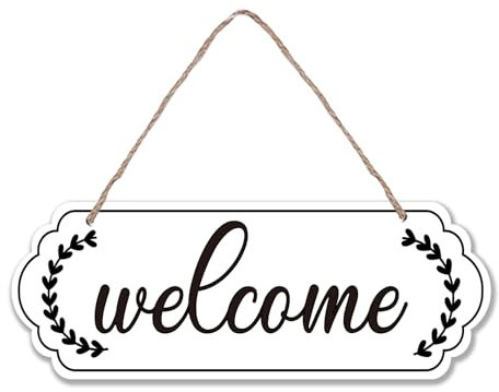 SUPERDANT Cartelli di Benvenuto In Legno Targhe Decorative Da Parete Decorazioni Rustiche per Fattoria Cartelli In Legno Appesi A Parete Decorazioni Artistiche Da Parete per Ingresso 30x10cm