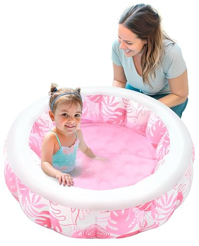 Piscine gonflable pour enfants Sloosh, piscine de 91,44 cm x 27,94 cm avec fond souple pour enfant et tout-petit, piscine ronde gonflable pour bébé, fosse de jeu en forme de ballon pour fête de