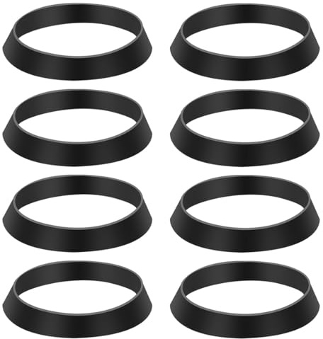 Tomedeks 8-pack Cone Seal Ring Silicone Washer Waste Pipe Seal Ring Plastic Washers Silicone Waterproof Washer for 1 1/2 Inch Drain Pipe Sink Odour Trap Siphon(Inner Diameter 38mm)