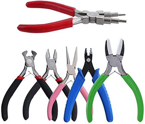 Juego de 6 alicates de joyería, alicates de punta redonda para suministros de fabricación de joyas