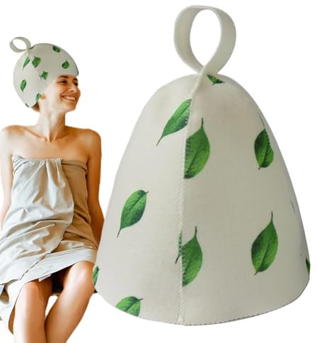 Cappello da bagno per sauna, cappello da sauna per uomini, Tespaggio per capelli asciutti giornalieri, per la doccia a vapore da bagno con cappello da sauna in feltro confortevole per donne per la doc