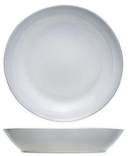 Cosy & Trendy Theodora Grey Lot de 6 Assiettes Creuse en Grès, D22Cm