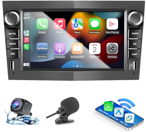 ANKEWAY Autoradio für Opel Corsa/Astra/Zafira/Meriva/Combo mit Android Auto und Wireless CarPlay, Car Radio Android Stereo [2G+32G] mit Rückfahrkamera/Mikrofon/Canbus/App Store/USB-Anschluss(Grau)