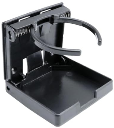 MERIGLARE Portavasos Plegable para Barco, Portavasos con Accesorios de Montaje, Universal, Ajustable, para RV, Barco, Coche Y Hogar, negro