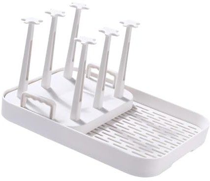 Folpus Supporto per Bottiglie, Può Contenere 6 Tazze, Supporto per Tazze Ispessite, Supporto per Bicchieri, Supporto per Lo Scolo Del Lavandino Dell'hote, Bianco