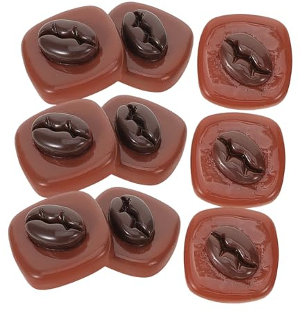 Housoutil Miniatur-Pralinen-Requisiten für Bastelarbeiten, realistische Kaffeebohnenformen für Handyhüllen, Puppenhäuser und festliche Dekorationen, sicheres und langlebiges Design, 20 Stück