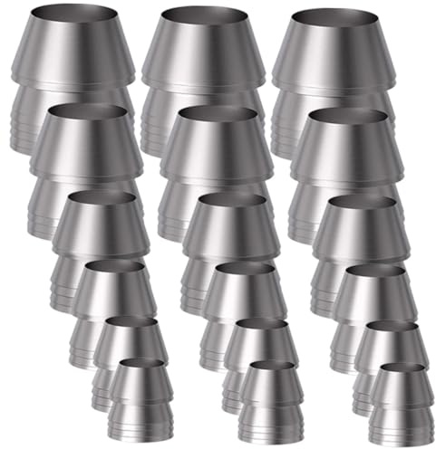 TOYZFRIENDY Cales Métalliques pour Marteau 18 Pièces Renforcements Poignée Outils Bricolage Lot Multi-diamètres Installation Facile Coins Coniques en Fer Robustes