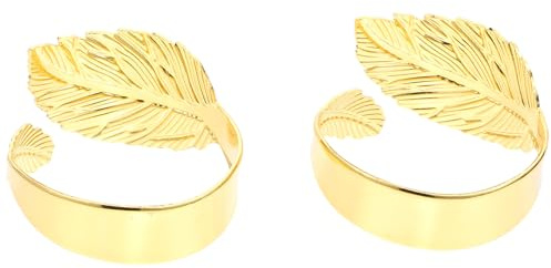 NULYLU Metal Napkin Rings Buckle Clip Gold Tone Metal Napkin Clamp for Wedding Banquet and Party Table Decor for Restaurants and Events