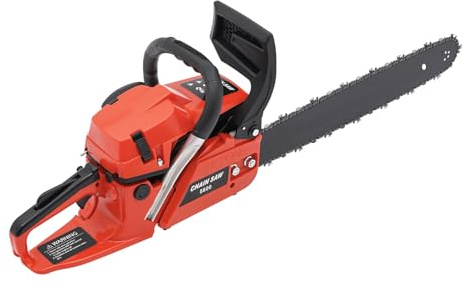 Tronçonneuse à essence 58 cc 2 temps, 2,6 kW 10 500 tr/min avec réservoir de carburant de 0,15 l - Tronçonneuse à gaz de 20 - Pour la récolte du bois, la coupe du bois, le jardinage