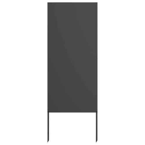 Gecheer Garten Sichtschutz-Leinwand Schwarz 50 x 140 cm, Sichtschutz Metall Sichtschutzwand Gartendekoration Zaun für Garten876287