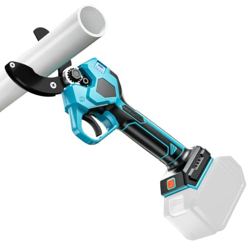 Rohrschneider Kabellos kompatibel mit Makita 18v Akku | 600W bürstenloser Motor, max. 7cm Öffnung, 2-stufig einstellbar (3,2cm/5cm), , Digitaldisplay, für PVC/PPR/PE/PEX Rohre
