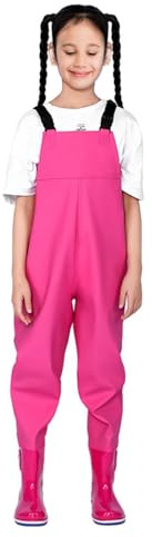 Kids fiske vadare, barn vadare med stövlar | One-Piece Kids Waders med stövlar Vattentät,Jakt, regnbyxor, och, vattendräkter, regnrockar för tonåringar