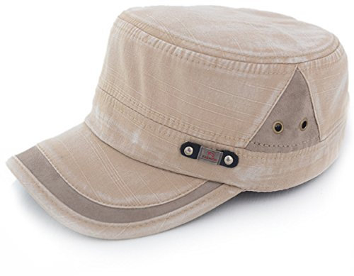 Kuyou Vintage Baseball Kappe Hut Baumwolle Sport Military Army Cap (Beige)