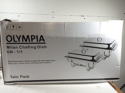 Olympia Milan Chafing-Dish x2, Sie erhalten 1 Packung, Packungsinhalt: 2 Stück